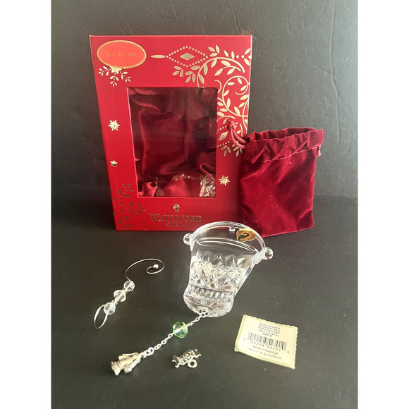 Waterford Crystal 2014 12 Days of Christmas 8 Maids A Milking Ornament NIB - Picture 1 of 9